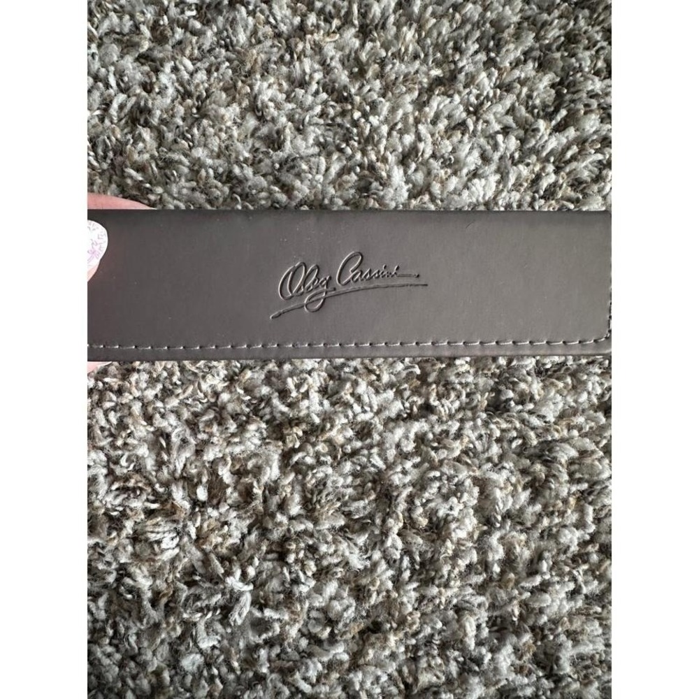 Oleg Cassini Foldable Eyeglass Case Metallic Bronze Brown Collapsible Hard Shell